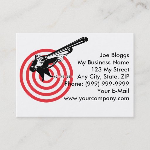 Customizable Hunter shooter aiming shotgun rifle business card