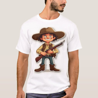 Hunter Spirit – Cartoon Gunman Graphic Tee
