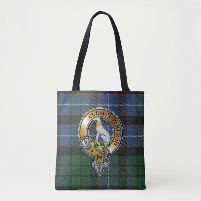 Hunter Tartan & Badge Tote Bag (Front)