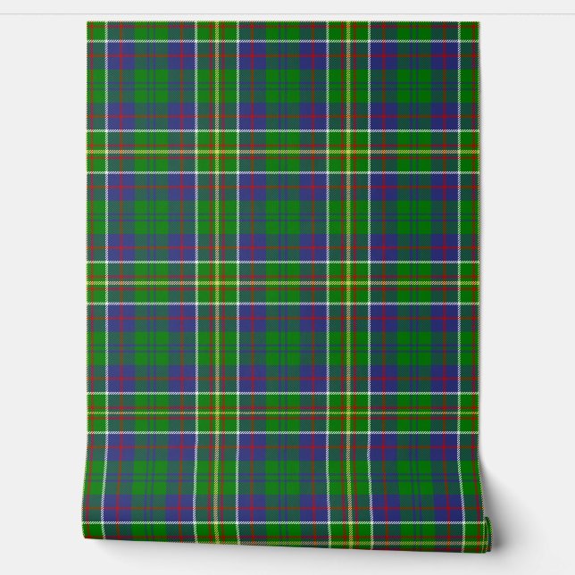 Hunter Tartan Plaid Scottish Clan Wallpaper (Unrolling)