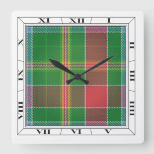 Hunter Tartan Wall Clock