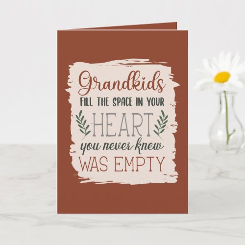 Hunter  Terracotta Grandparents Day Typography Card