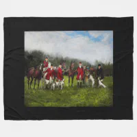 Hunter - The fox hunt - Tally-ho 1924 Fleece Blanket