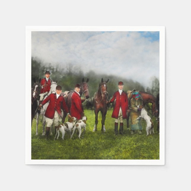 Hunter - The fox hunt - Tally-ho 1924 Napkins (Front)