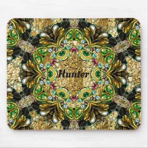 HUNTER  Treasure Chest Gems  Personalized Mouse Pad