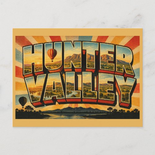 Hunter Valley NSW Australia Countryside Art Postcard