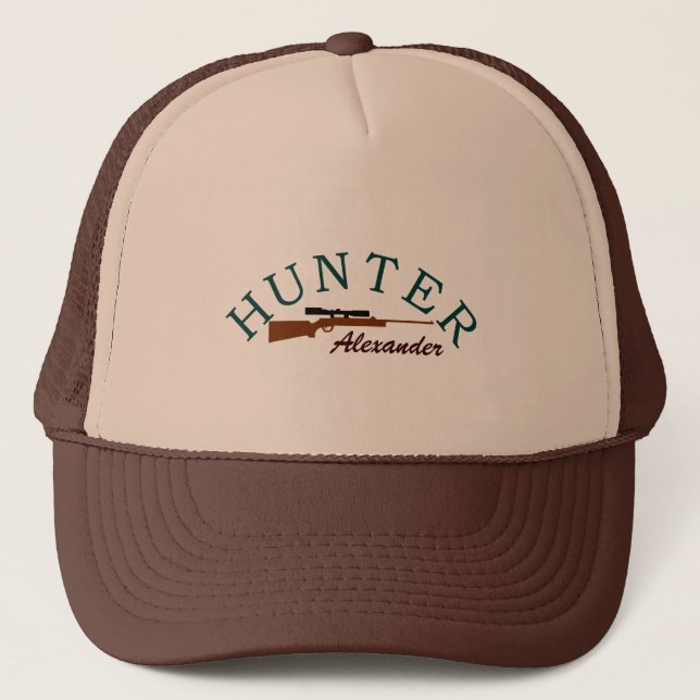 Hunter with Rifle Trucker Hat (Front)