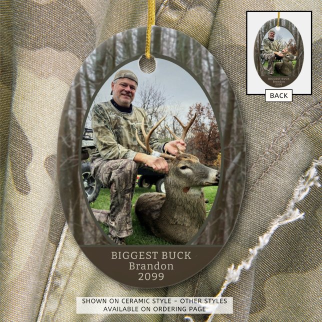 Hunter Woods Photo Personalized Ceramic Ornament (Creator Uploaded)