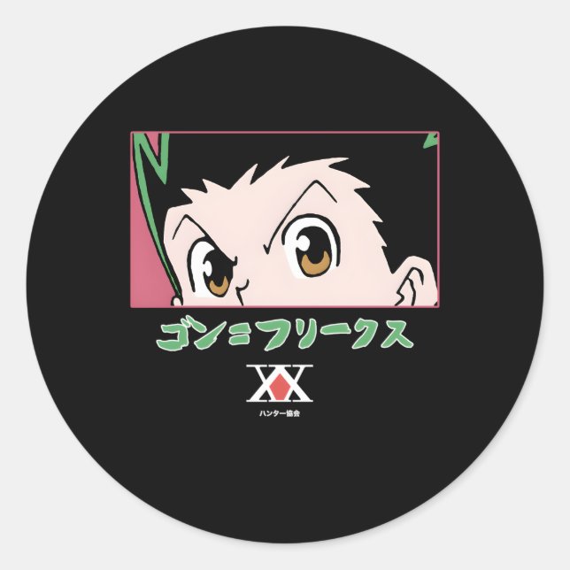 Hunter X Hunter Gon Freecss Eyes Classic Round Sticker (Front)