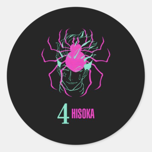 Hunter X Hunter Phantom Troupe 4 Hisoka Classic Round Sticker