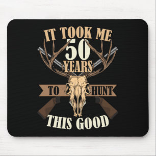 Hunters 50th Birthday Years Old Deer Hunting Stag Mouse Pad