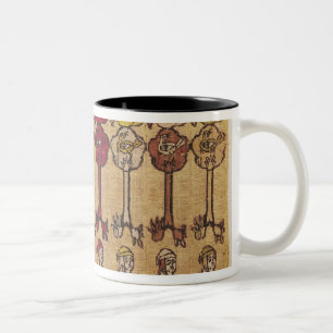 Hunters and birds perched in trees Two-Tone coffee mug