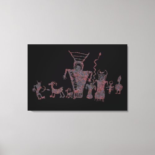 Hunters and Spirits Depicting a Hunt Canvas Print