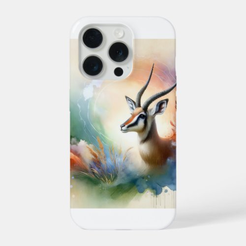 Hunters Antelope in Watercolor AREF1014 _ Watercol iPhone 15 Pro Case