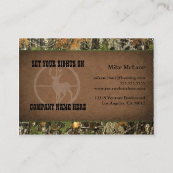 Hunter's Camo Business Cards by party_depot at Zazzle
