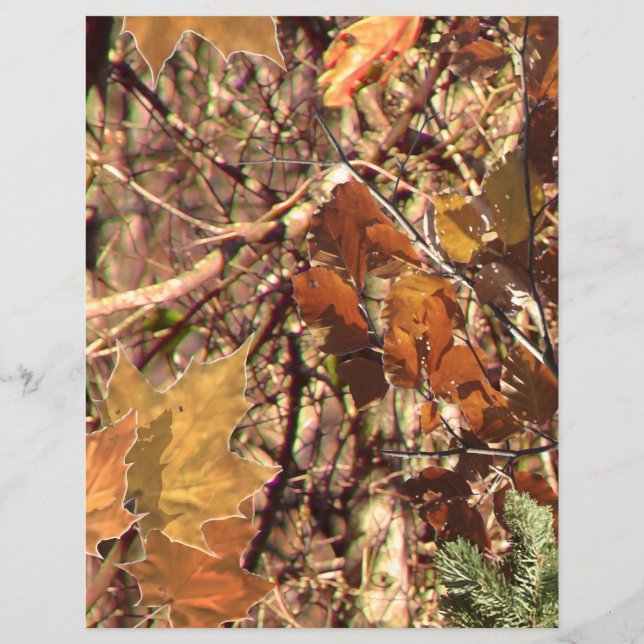 Hunter's Camo Camouflage Painting Customize This! Flyer (Back)