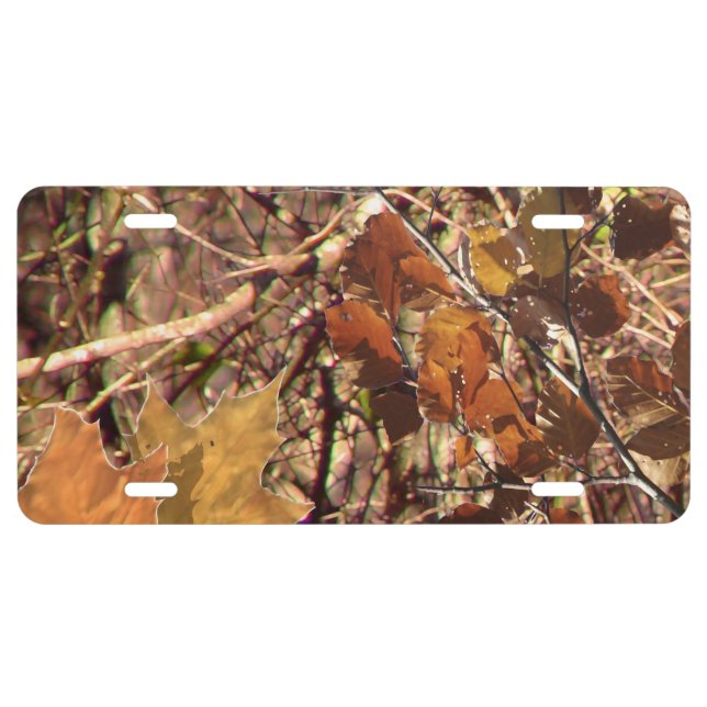 Hunter's Camouflage Painting Decor License Plate (Front)