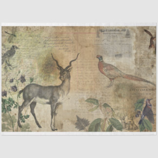 Hunters Collage Decoupage Paper