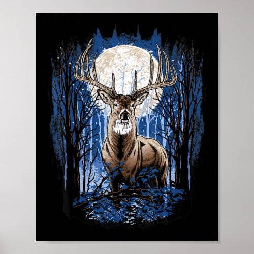 Hunters Deer Hunting Big Whitetail Buck  Poster