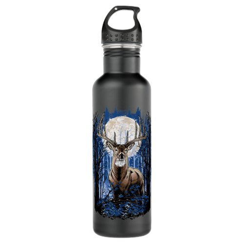 Hunters Deer Hunting Big Whitetail Buck Stainless Steel Water Bottle