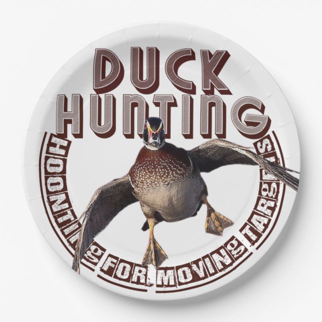 Hunters , Duck Hunting    paper plates (Front)
