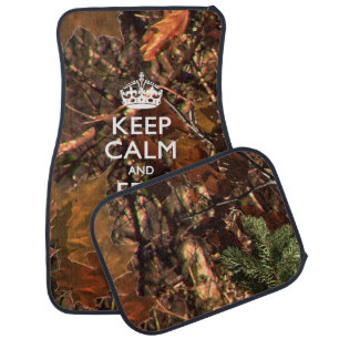 Hunters Fall Camouflage Keep Calm Your Text Car Floor Mat