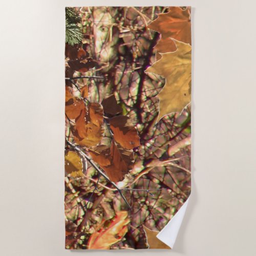 Hunters Fall Camouflage Painting Decor Beach Towel