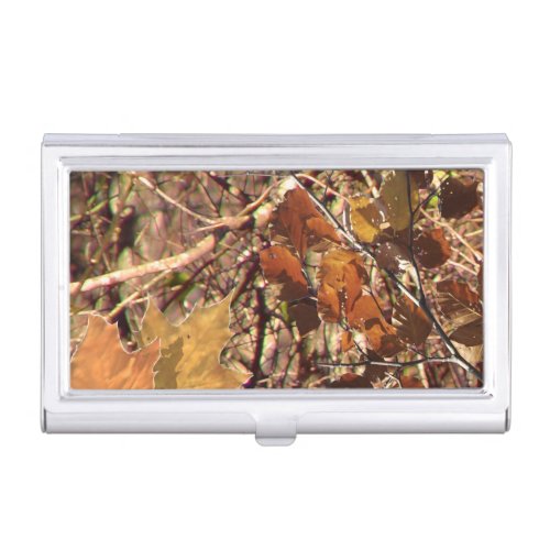 Hunters Fall Nature Camo Camouflage Painting Business Card Holder