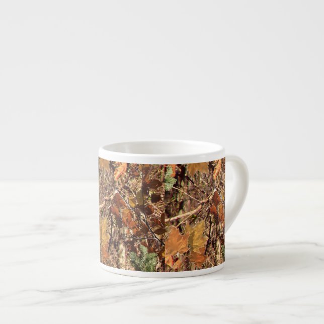 Hunter's Fall Nature Camo Camouflage Painting Espresso Cup (Front Right)