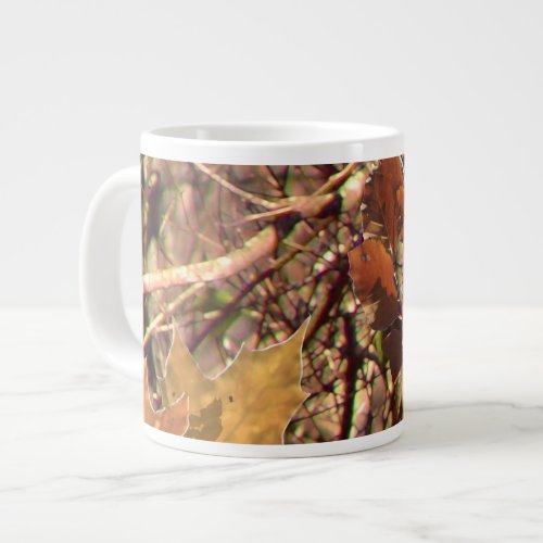 Hunters Fall Nature Camo Camouflage Painting Large Coffee Mug