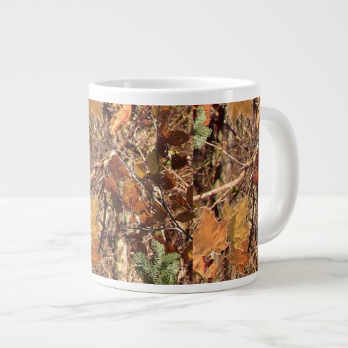 Hunters Fall Nature Camo Camouflage Painting Large Coffee Mug