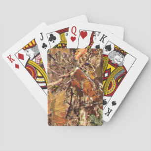 Hunter's Fall Nature Camo Camouflage Painting Poker Cards