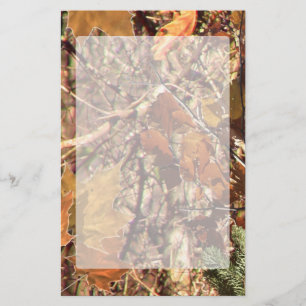 Hunter's Fall Nature Camo Camouflage Painting Stationery