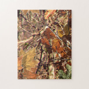 Hunter's Fall Nature Camouflage Painting Decor Jigsaw Puzzle