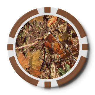 Hunter's Fall Nature Camouflage Painting Decor Poker Chip Set