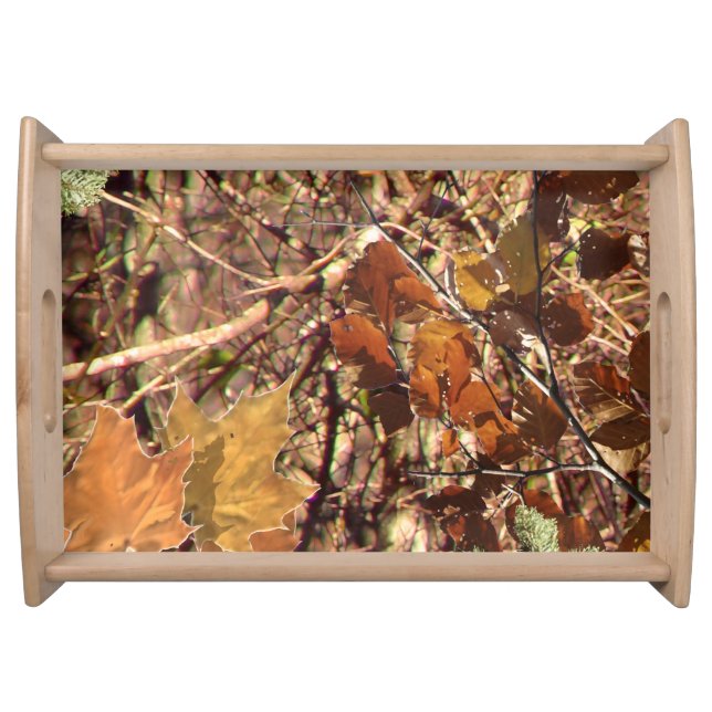 Hunter's Fall Nature Camouflage Painting Decor Serving Tray (Front)