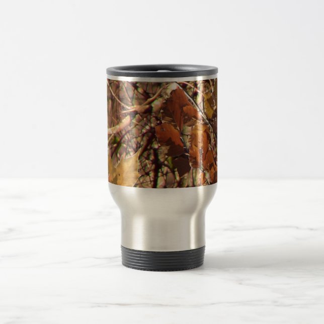 Hunter's Fall Nature Camouflage Painting Decor Travel Mug (Center)