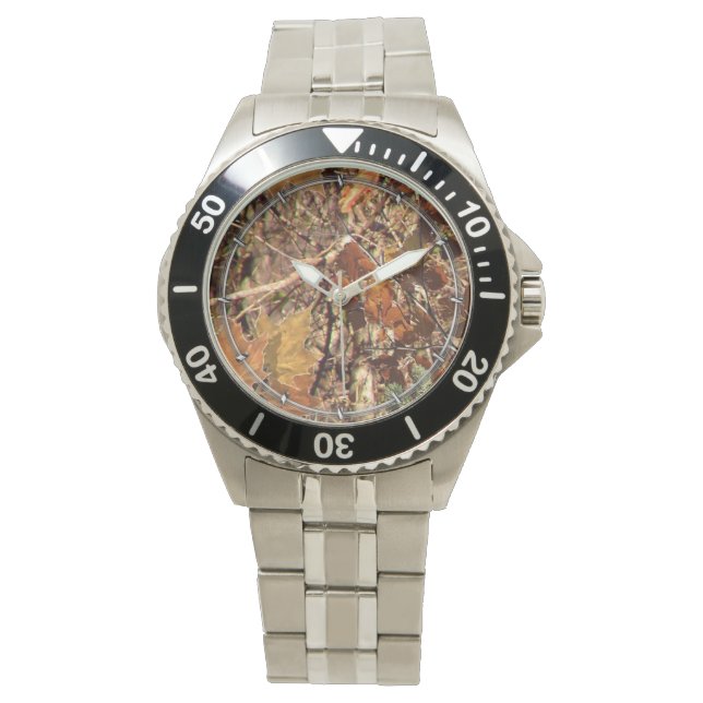 Hunter's Fall Nature Camouflage Painting Decor Watch (Front)