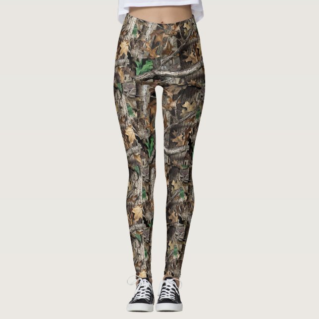 Hunters Forest Tree Camo #1 Leggings (Front)