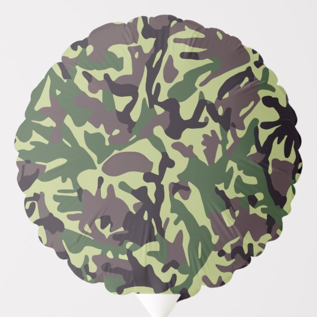 Hunters Green Camo Pattern Balloon (Front)