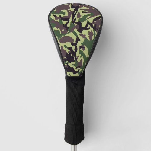 Hunters Green Camo Pattern Golf Head Cover