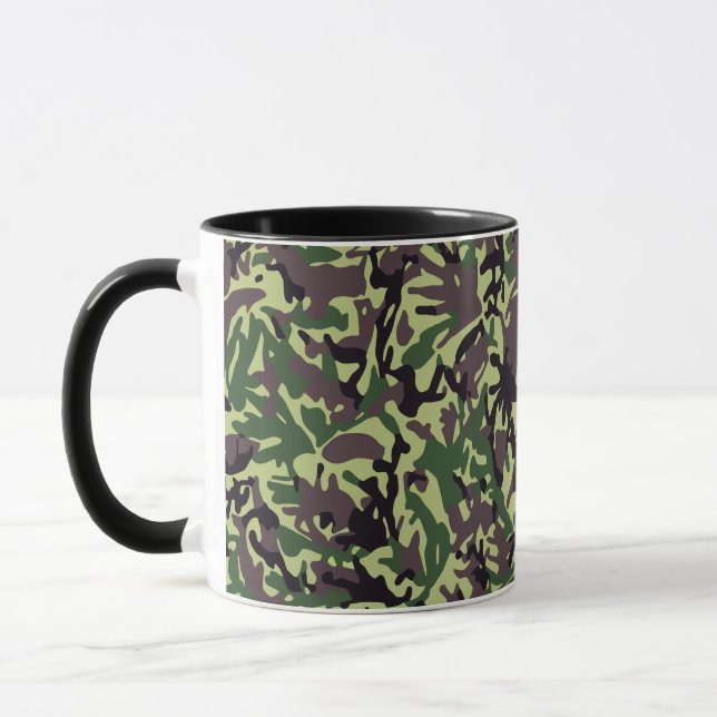 Hunters Green Camo Pattern Mug (Left)