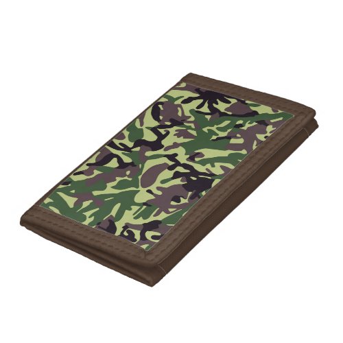 Hunters Green Camo Pattern Trifold Wallet