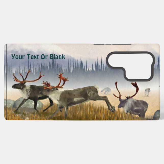 Hunters In The Mist (Caribou) Samsung Galaxy Case (Back Horizontal)