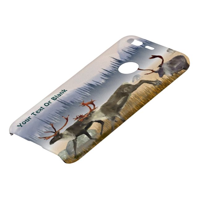 Hunters In The Mist (Caribou) Uncommon Google Pixel Case (Bottom)