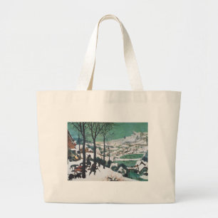 Hunters in the Snow by Bruegel Large Tote Bag