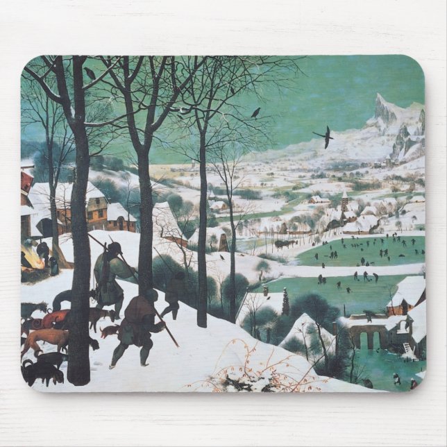 Hunters in the Snow by Bruegel Mouse Pad (Front)