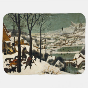 Hunters in the Snow (by Pieter Bruegel the Elder) Baby Blanket