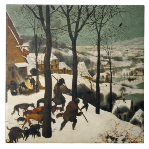 Hunters in the Snow (by Pieter Bruegel the Elder) Ceramic Tile