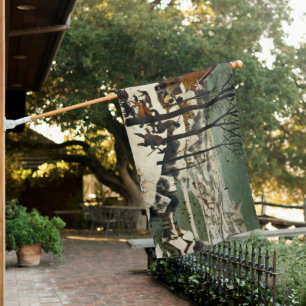 Hunters in the Snow (by Pieter Bruegel the Elder) House Flag